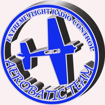 3 Dimensional Extreme Flight round- blue rc digital decal